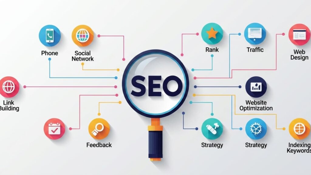 SEO services in Kenya diagram showing key strategies