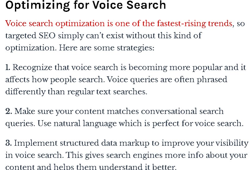 OPTIMIZING VOICE SEARCH in mastery of seo