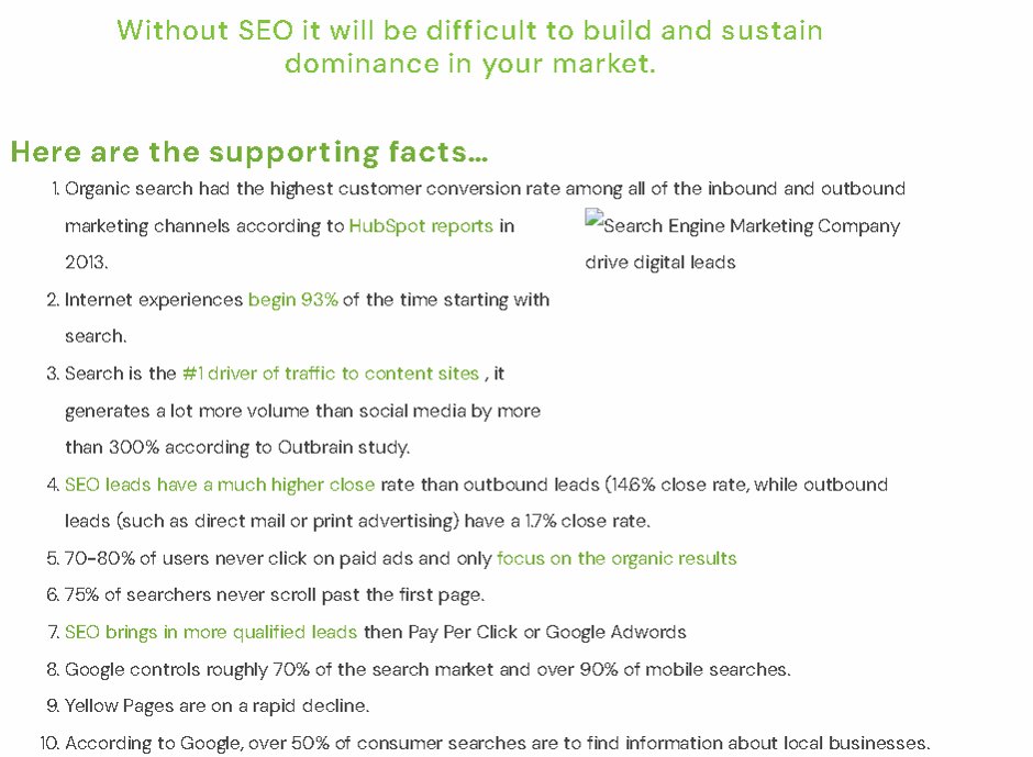 supporting facts for the Importance of targeted SEO in learning mastery of seo