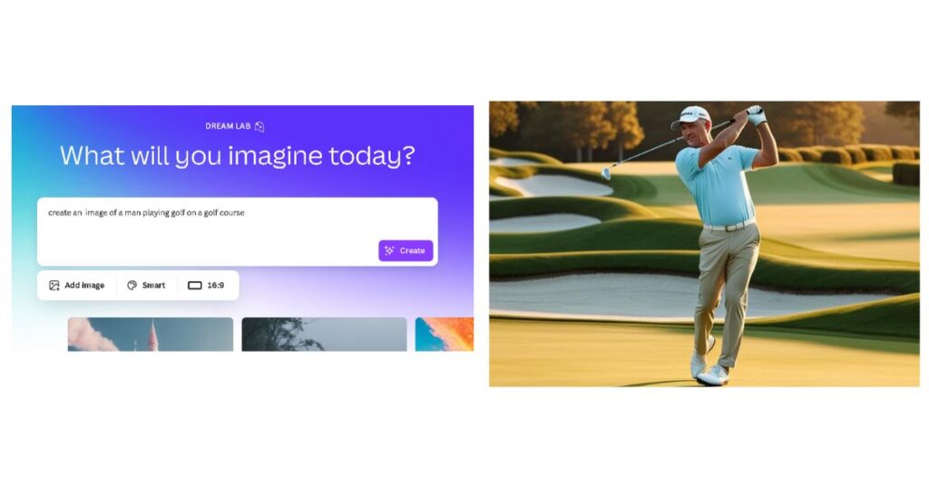 Text to image to create an image on Canva as an AI Content Creation tool