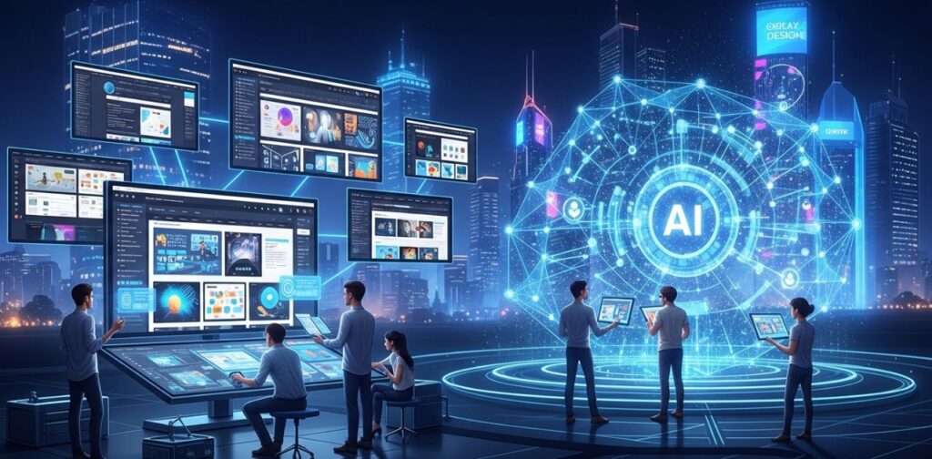 an image of ai helping in website design in the conversation about which gives the best websites