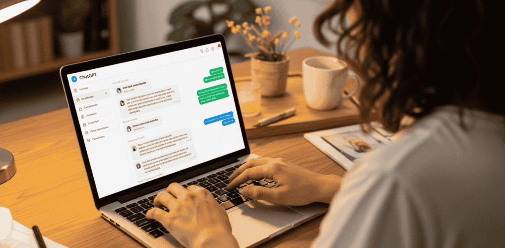 an image of someone using ChatGPT for Content Creation