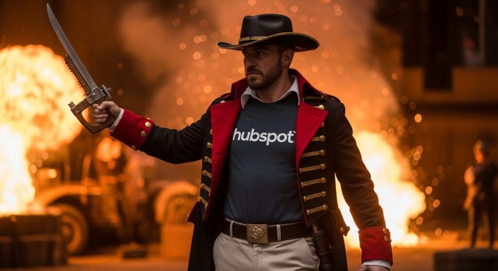 How to Use HubSpot for Lead Generation That Actually Converts 4  revolutionary with a hubspot shirt on,showing how HubSpot Revolutionizes Lead Generation