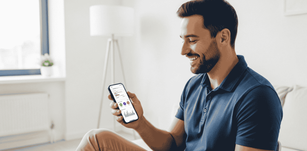 a man using a phone to do Ai Sentiment Analysis For Creative Results On Social Media