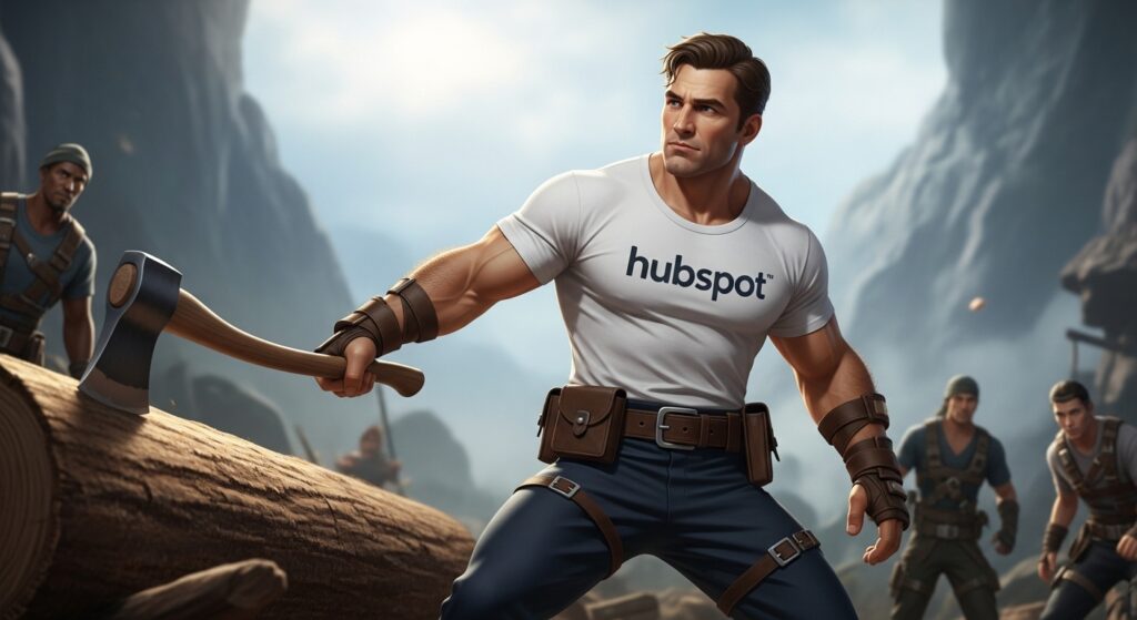 How to Use HubSpot for Lead Generation That Actually Converts 5 a strong man with a hubspot tshirt showing the strength of the hubspot lead generation abiity