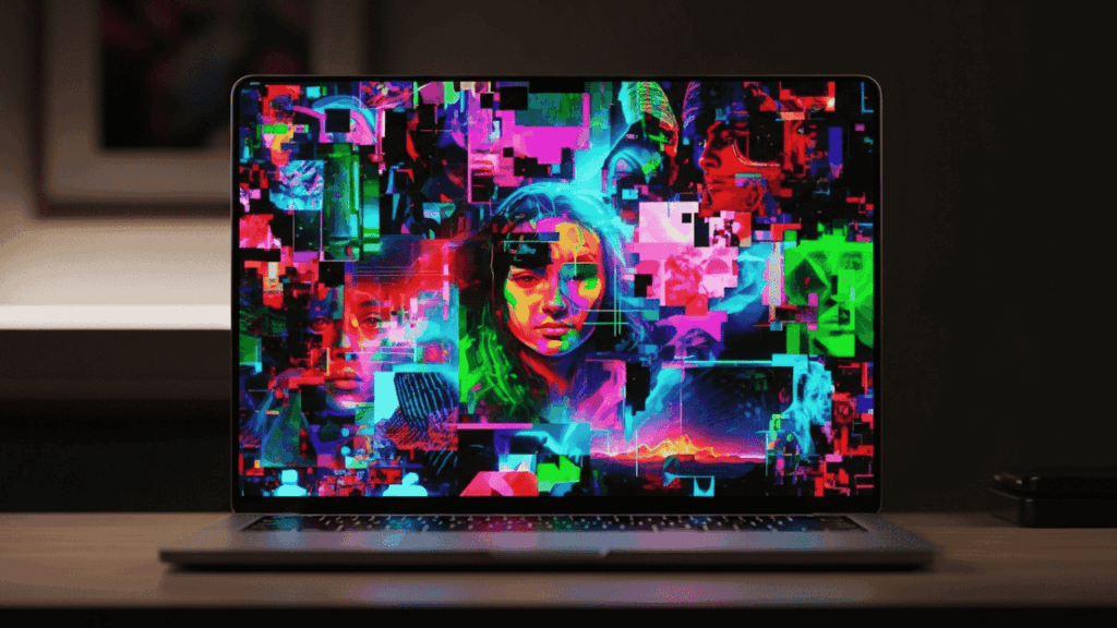 an image of a confused  laptop screen depicting “Hallucinations”  and how to have Better Content Signals  in GEO