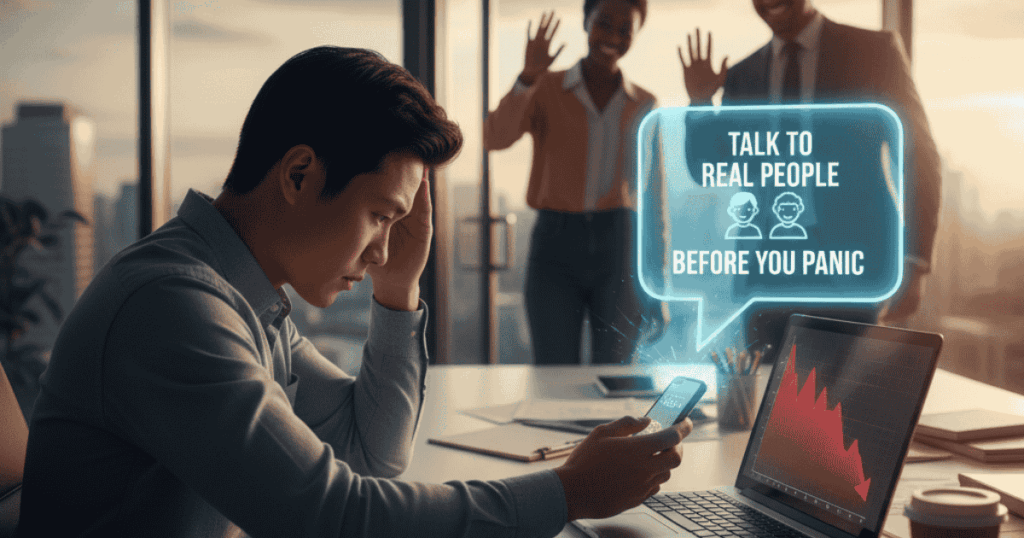 Talk To Real People Before You Panic to find out how to get your first sale today