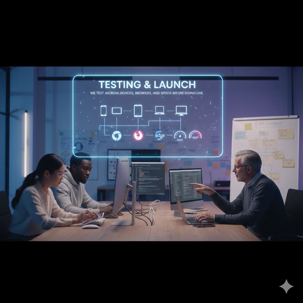 Testing & Launch in website design