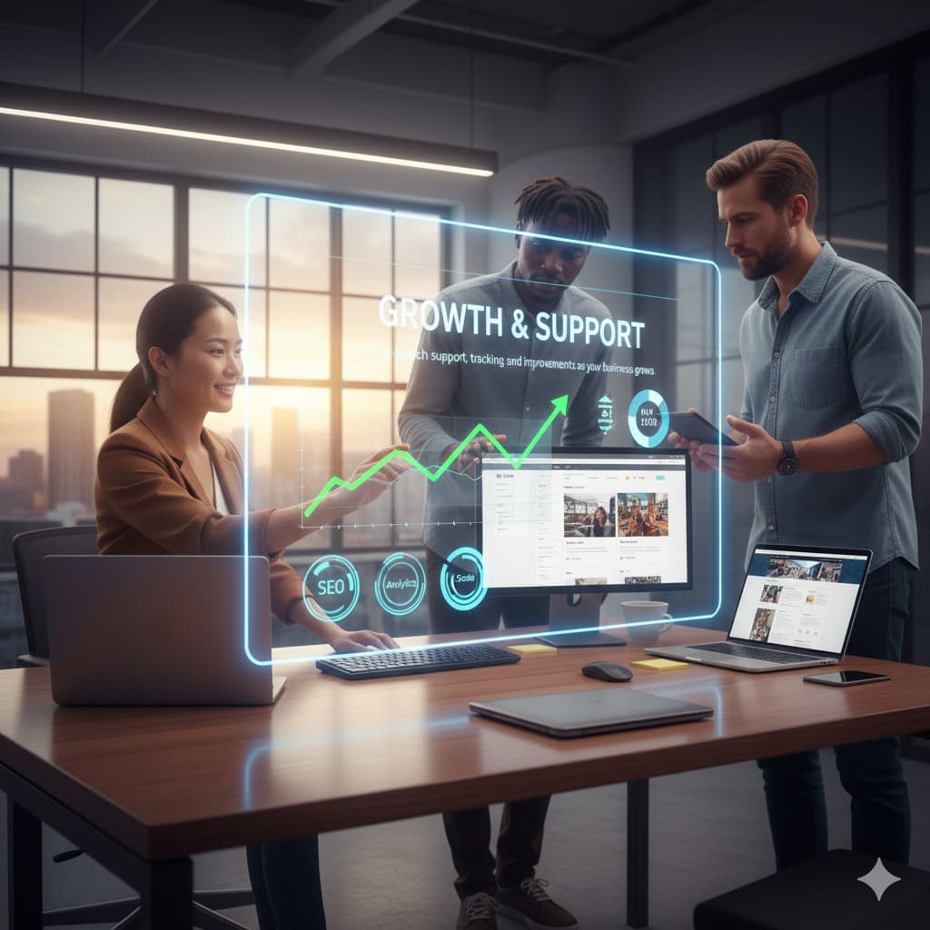 growth & support in website design