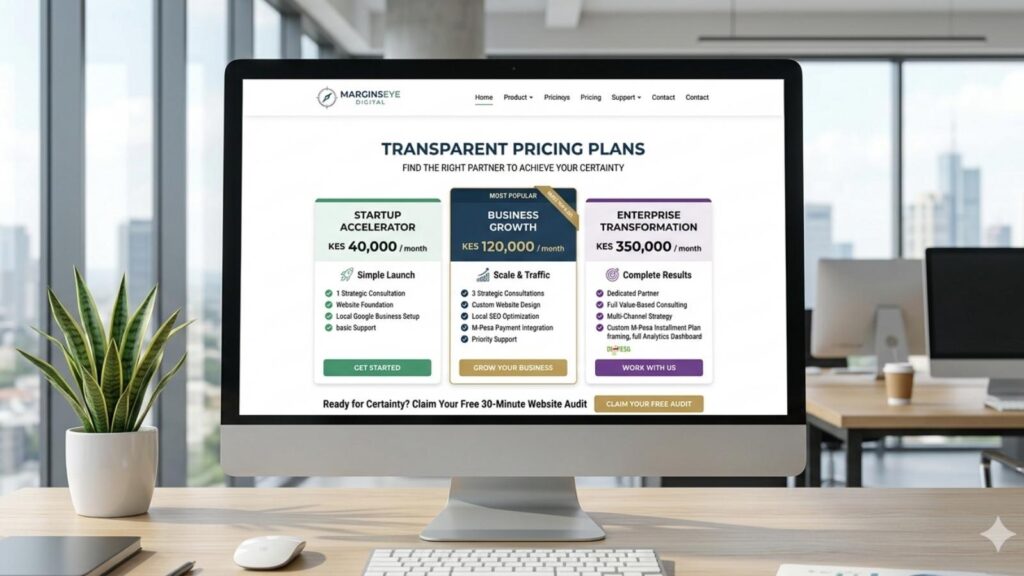 Pricing Psychology Guide for Service Businesses — desktop showing transparent pricing tiers