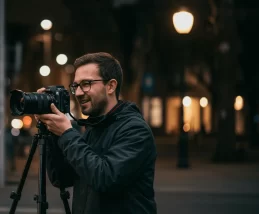 using a camera to create content with Content Creation Tools at marginseye digital